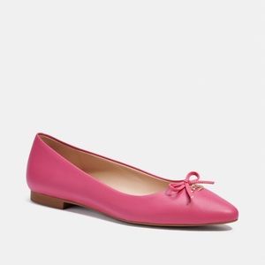 Coach pink point toe flat size 8. Gently used.